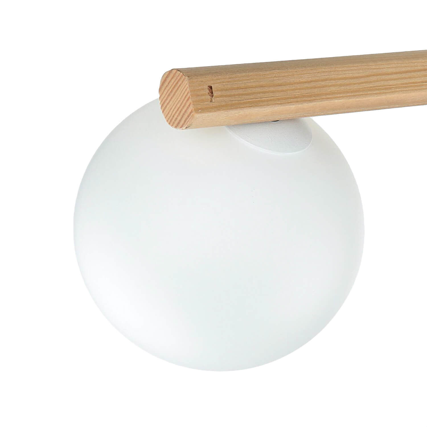 Blendarme Deckenleuchte in Kiefer G9 L:47 cm länglich lamp, lighting, white, wooden, round