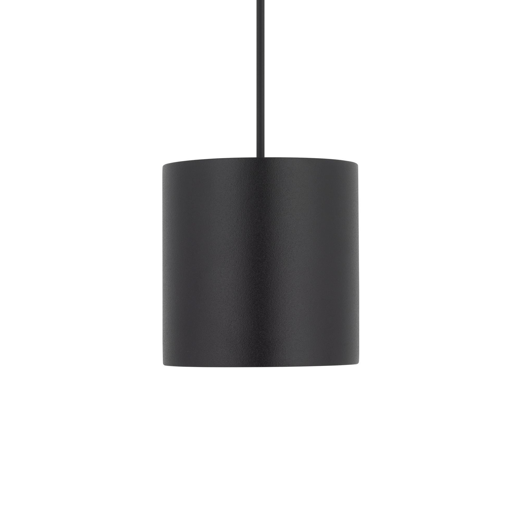 Schwarze Hängelampe Metall GU10 bis 10 W rund Ø13 cm Hängelampe, Schwarz, Kegelförmige Lampe, Beleuchtung, Lampe