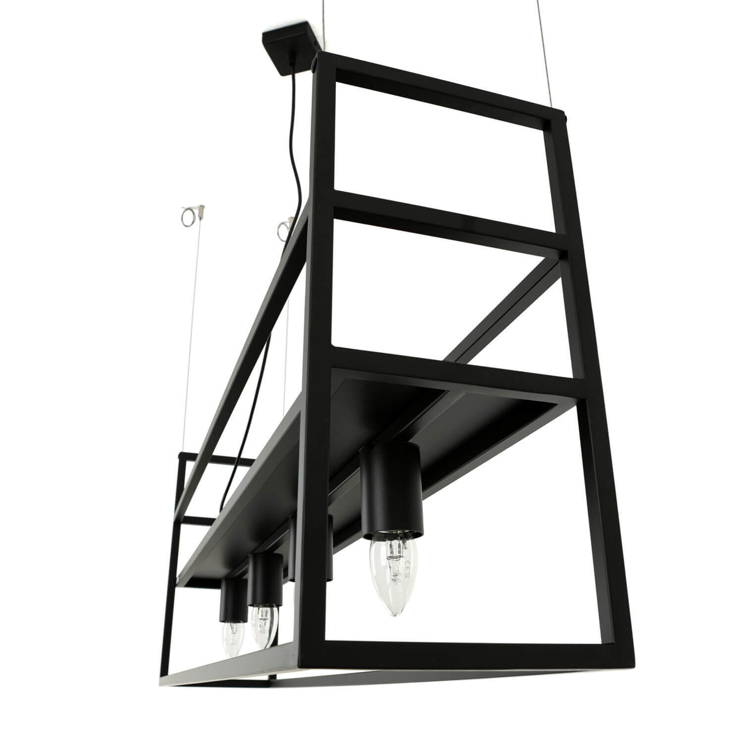 Hängelampe Schweberegal B: 102 cm 4x E27 Metall Leuchte