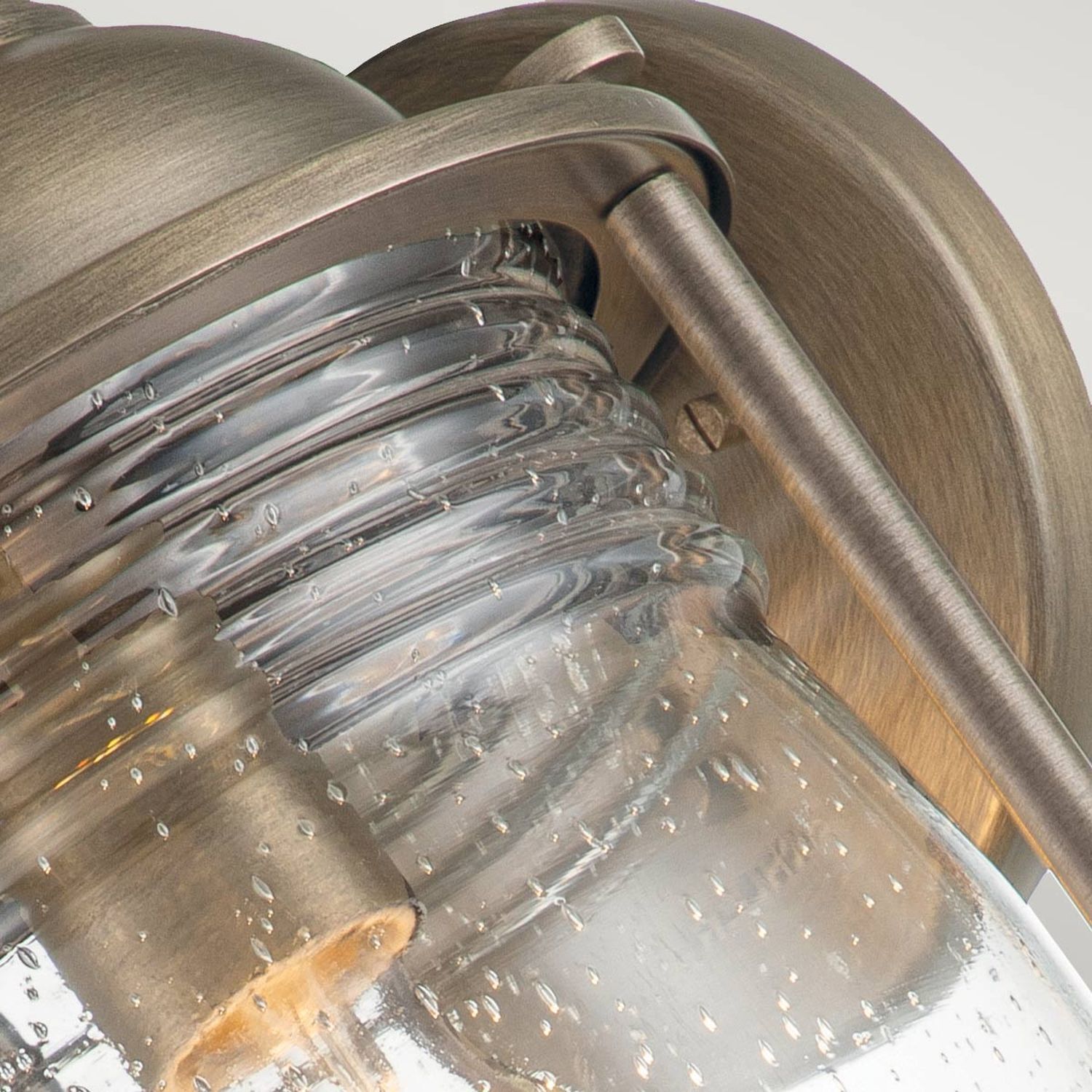 Außenwandleuchte E27 IP44 40,4 cm hoch Vintage Glas Alum Glasflasche, Kreiselverschluss, Luftiger Wickel, Wasserglas, Stahlgriff