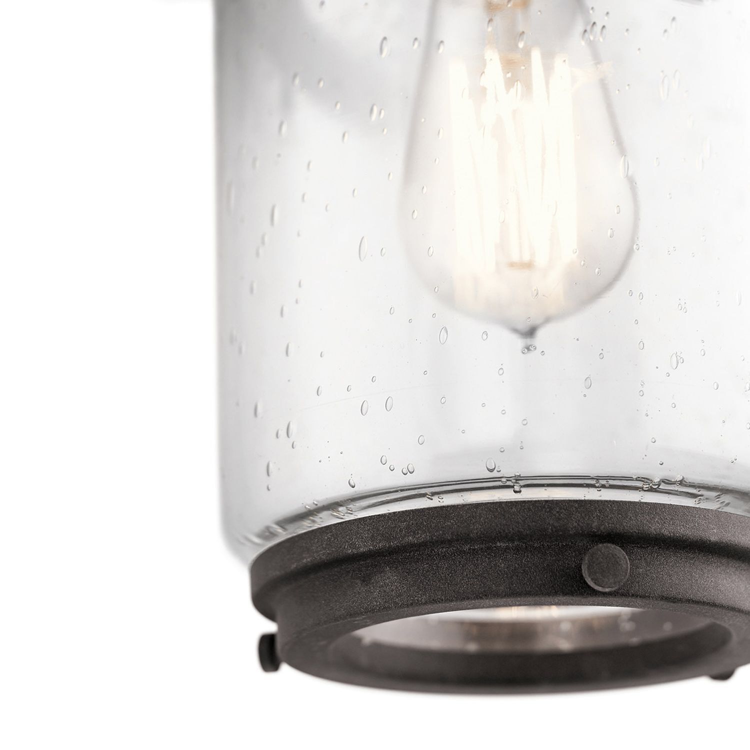Außenleuchte Wand Glas Aluminium E27 IP44 35,6 cm hoch