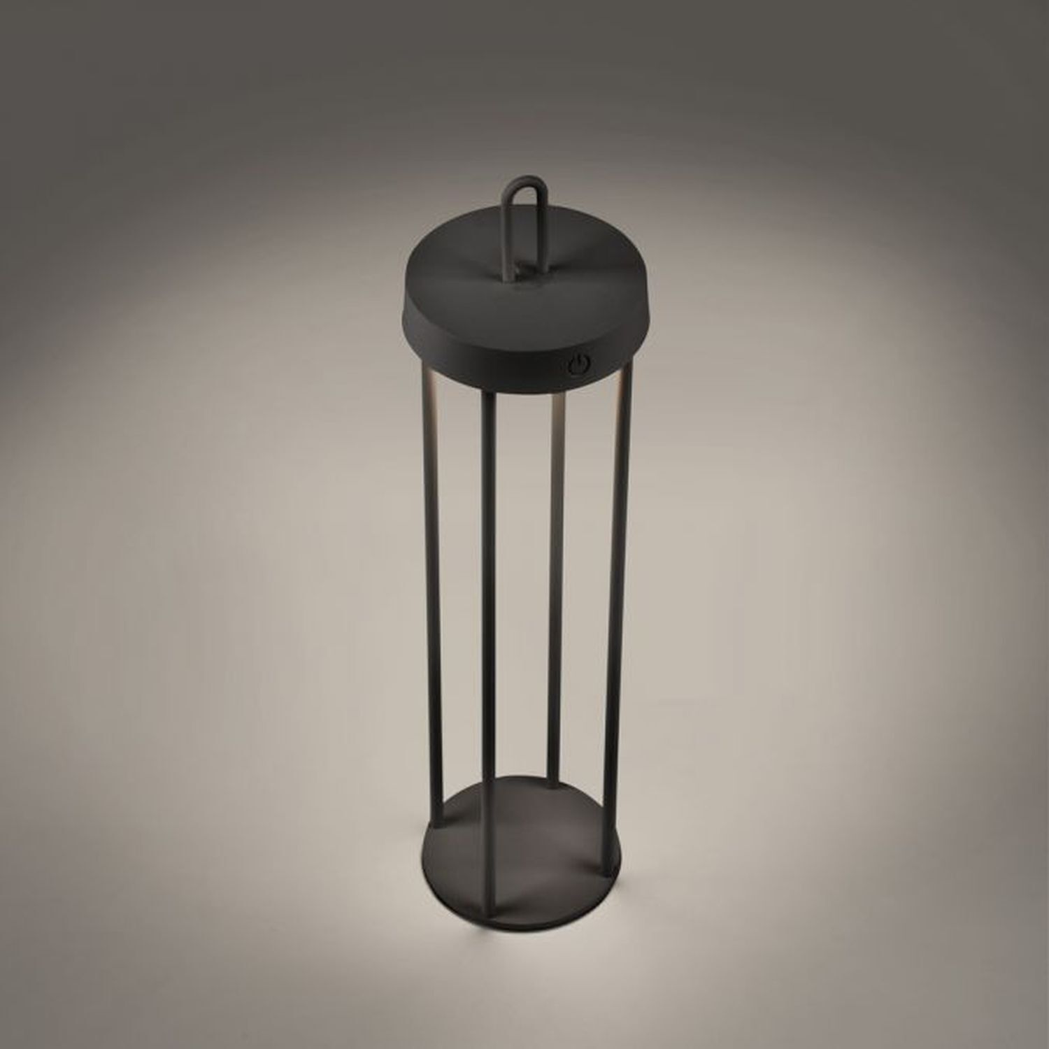 LED Akku Tischleuchte Metall dimmbar IP44 2 W Schwarz