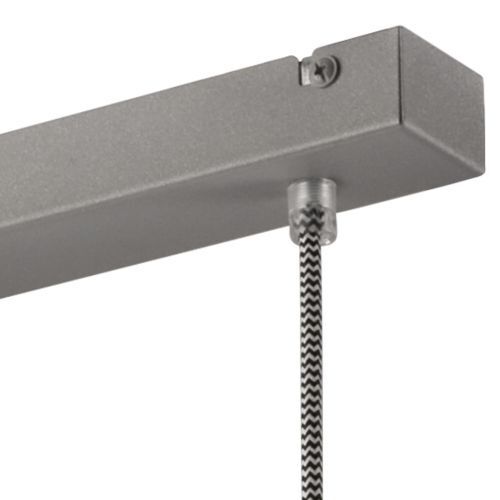 Pendelleuchte Silber Metall 3-flmg Retro Esstisch