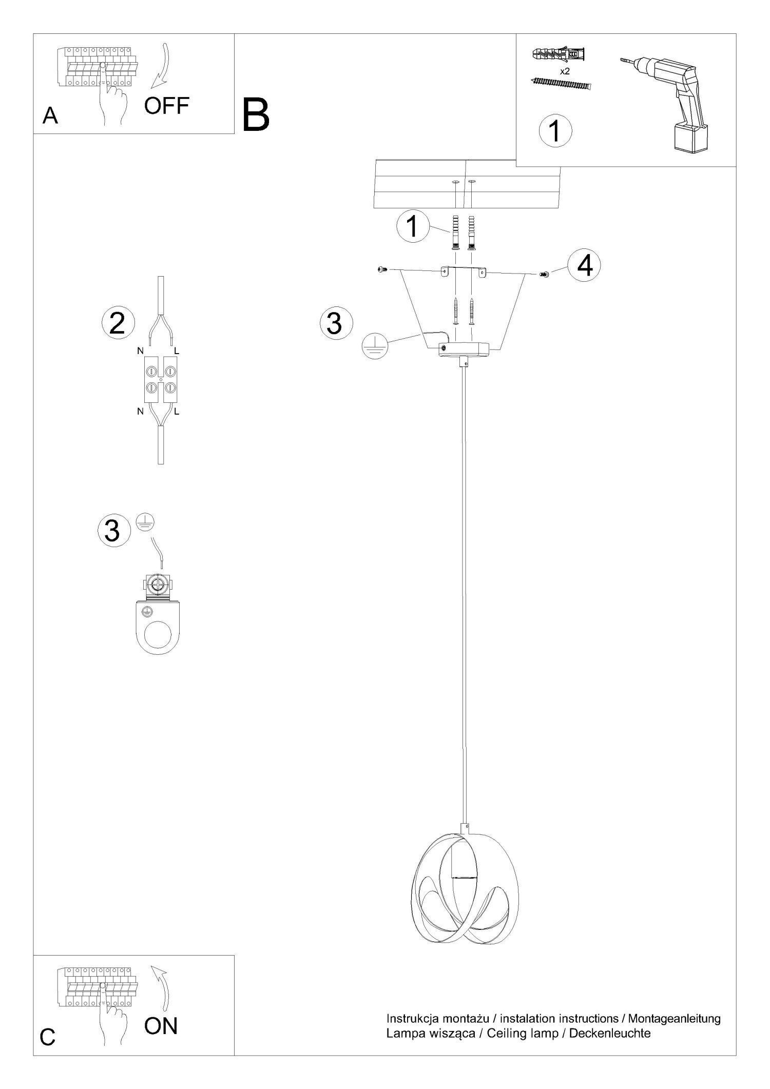 Hängelampe Schwarz Ø 16 cm rund Metall Kugel E27 CAD-Diagramm, Diagramm