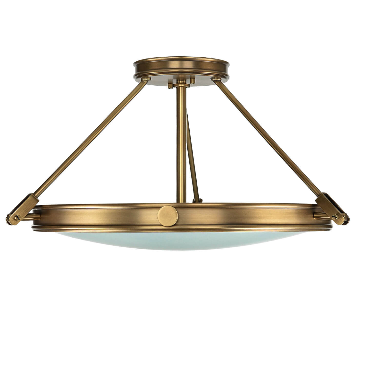 Premium Deckenleuchte rund Jugendstil in Messing GRACIA Leuchte, Deckenleuchte