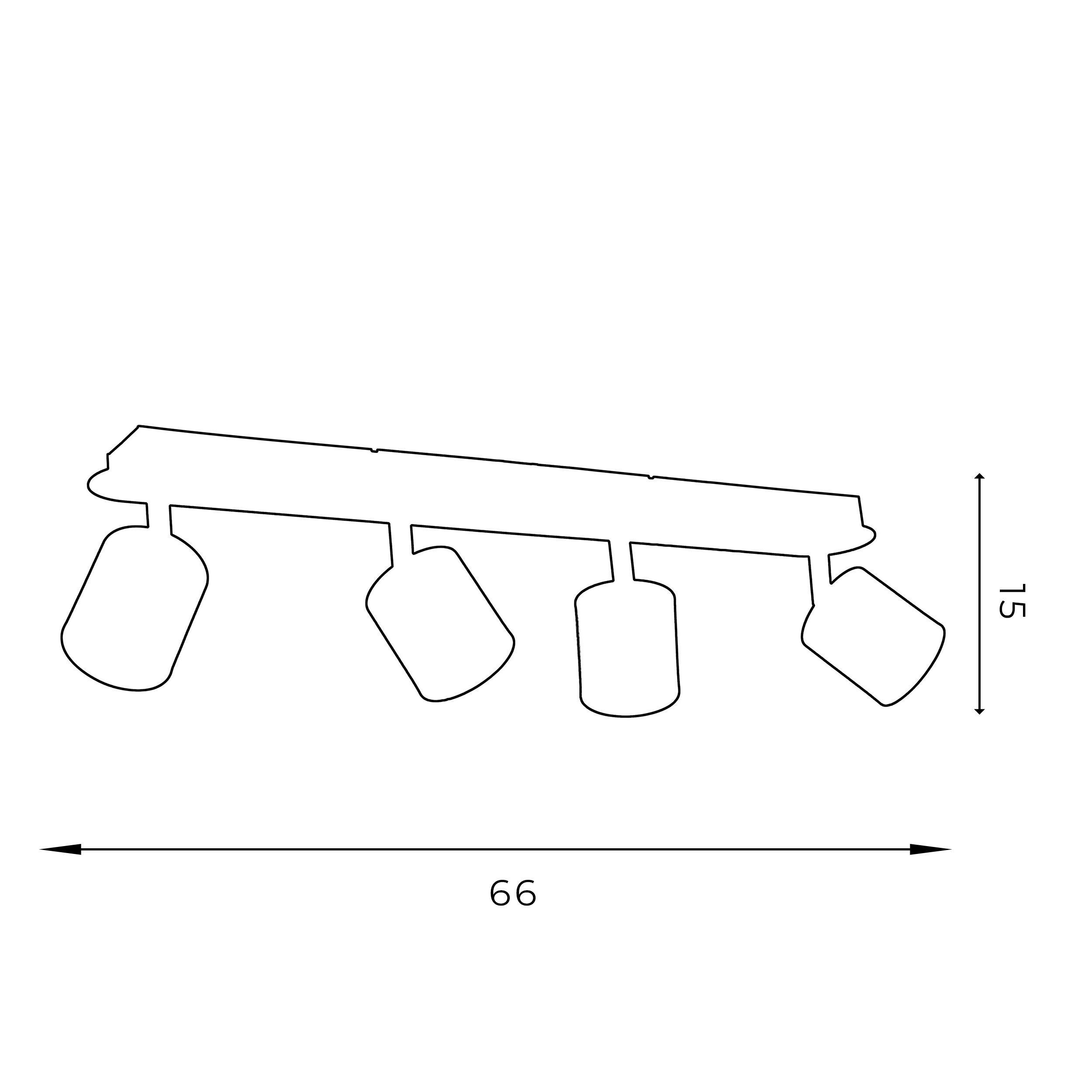 Spot Lampe Decke Weiß Metall GU10 66 cm WIOMA