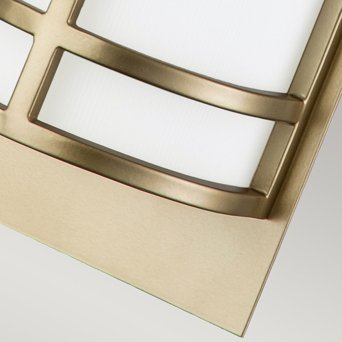 Wandleuchte 2x E27 in Messing Creme Glas Metall SHOJI Fenster