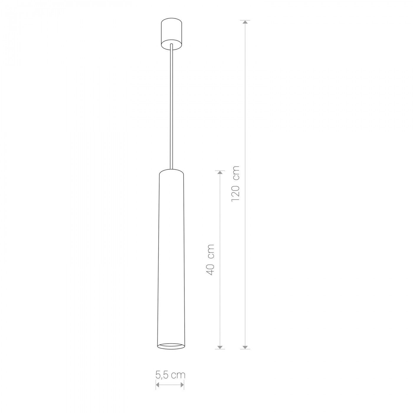 Moderne Pendelleuchte in anthrazit 40/120 cm