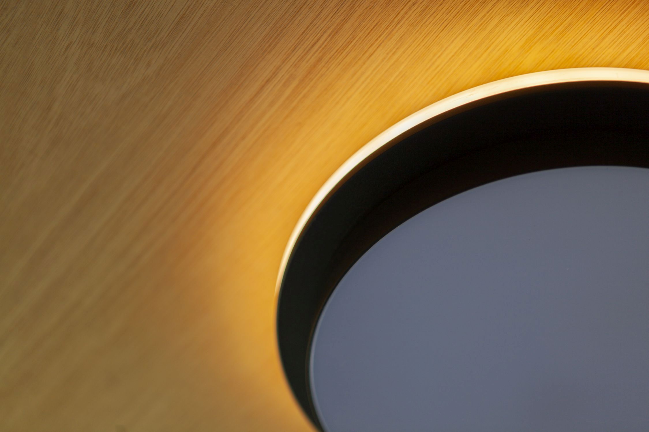 LED Außenwandlampe Schwarz IP54 rund Ø30 cm 3000/4000 K Loch, Holz