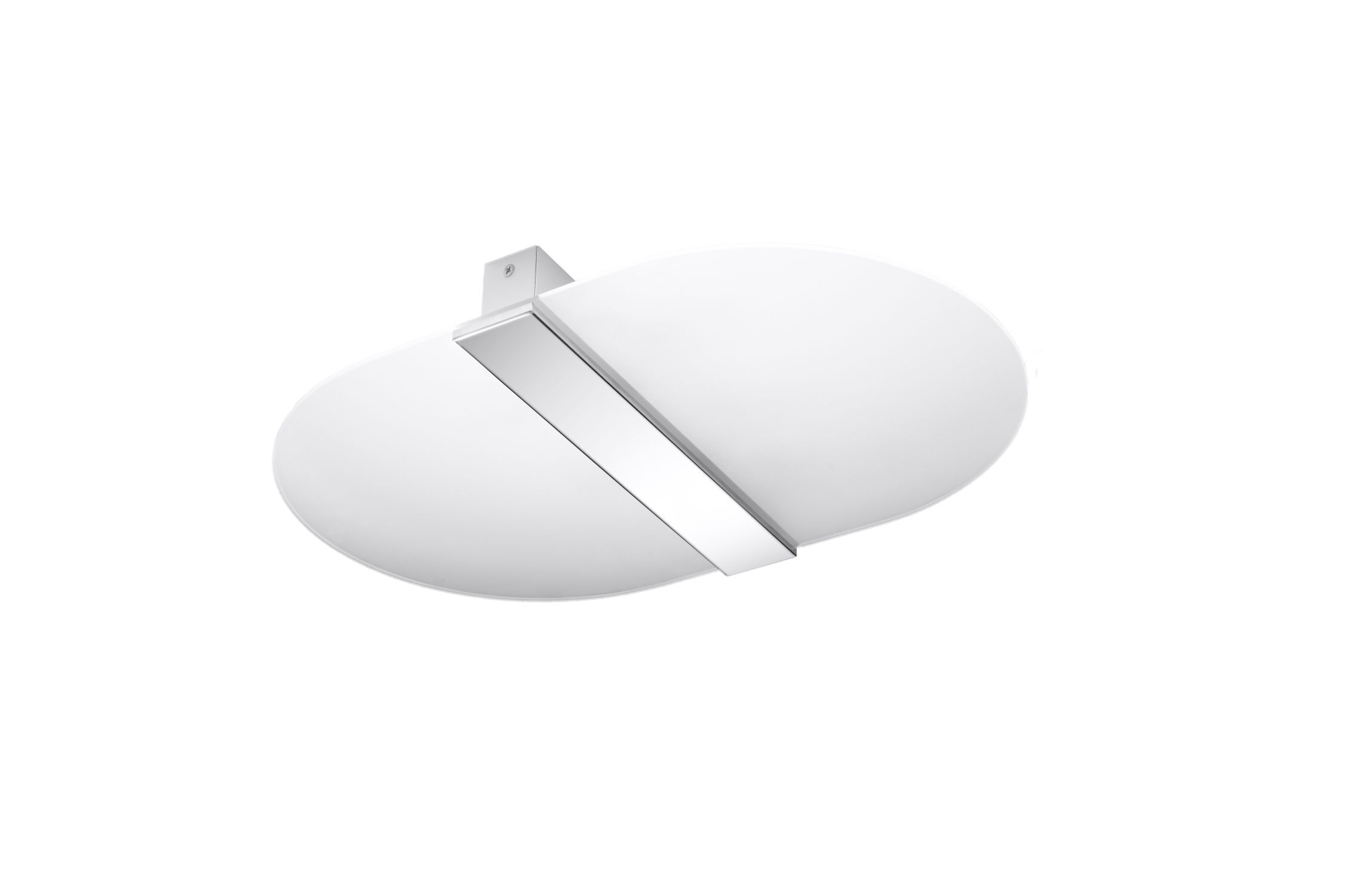 Deckenleuchte Glas Metall 45 cm lang Weiß Chrom 4x G9