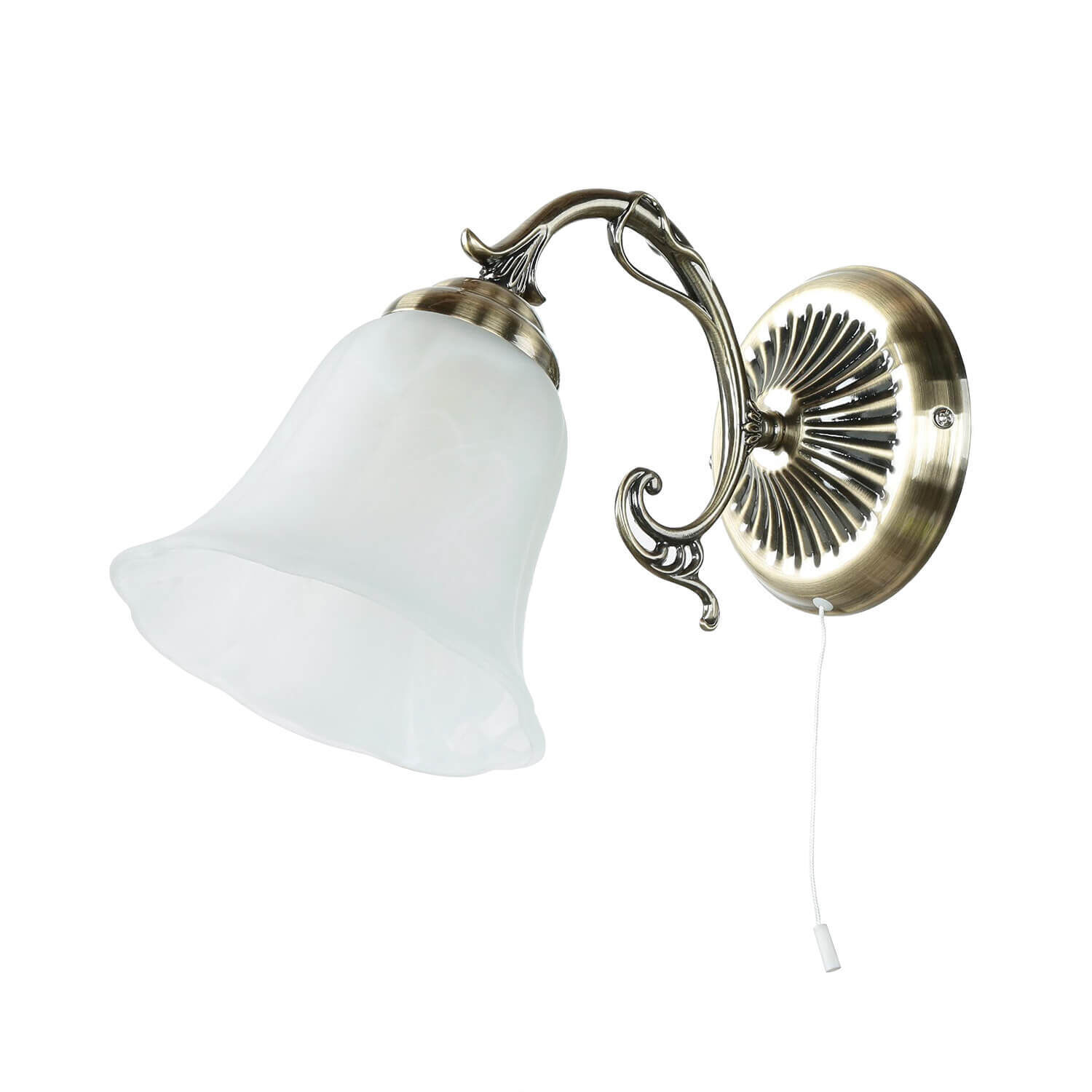 Edle Wandlampe ORCHIDEA Jugendstil Alabaster Glas