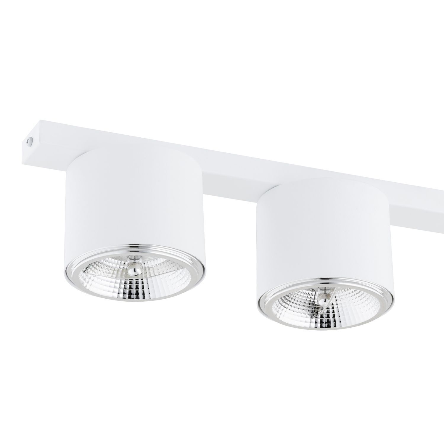 Deckenlampe Metall Weiß 90 cm lang 4-flammig GU10 AR111 Drinnen, Zimmer, Duscharmatur, Deckenleuchte, Beleuchtung