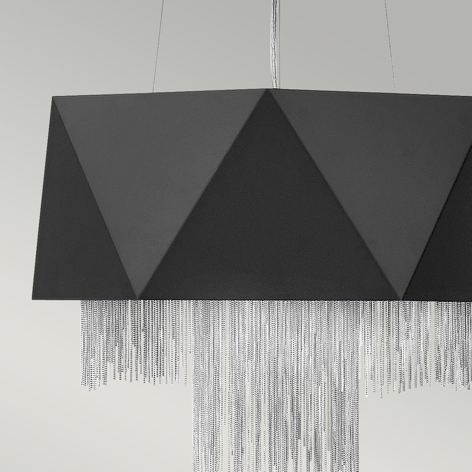 Hängeleuchte Metall Schwarz Silber Modern Design VENINA