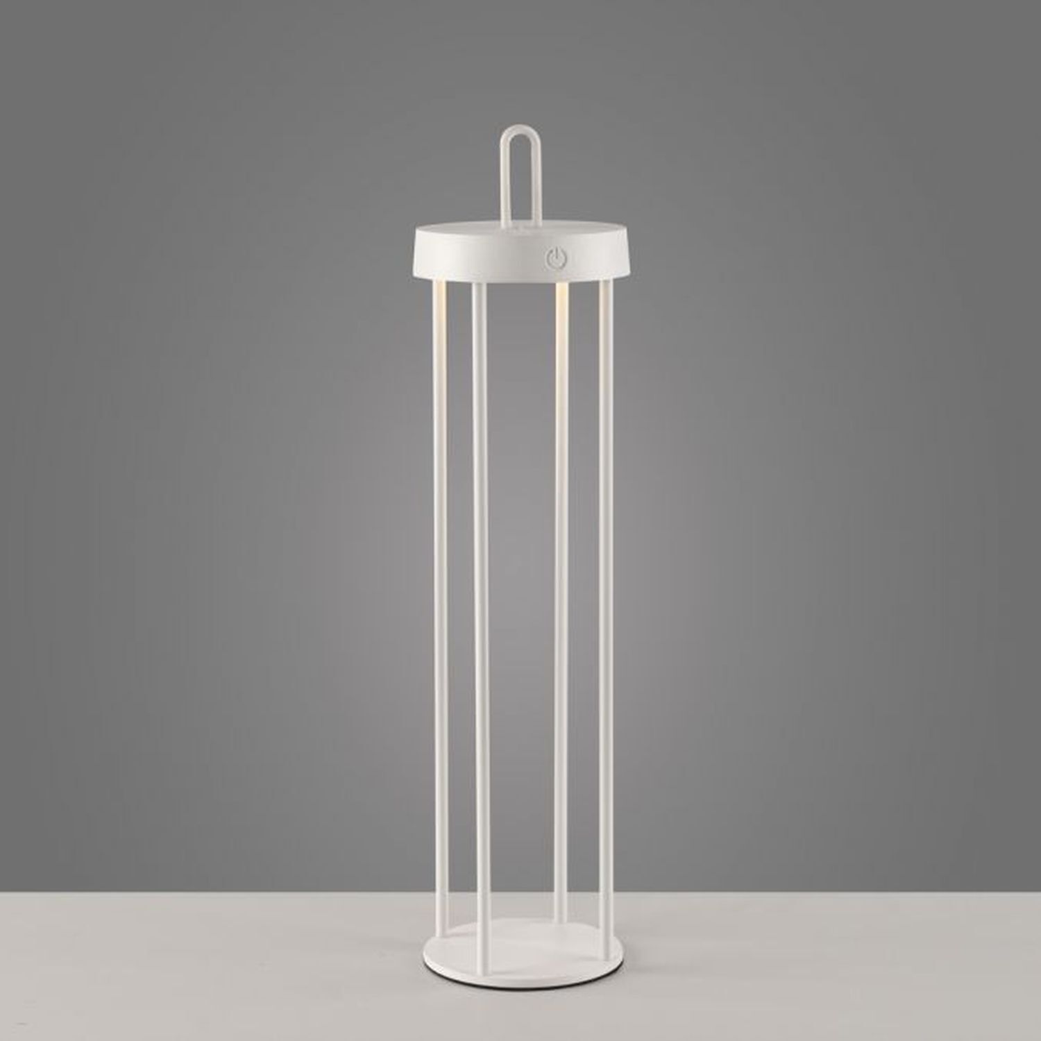 LED Akku Tischleuchte Metall dimmbar IP44 2700 K Weiß Lampe, Zylinder