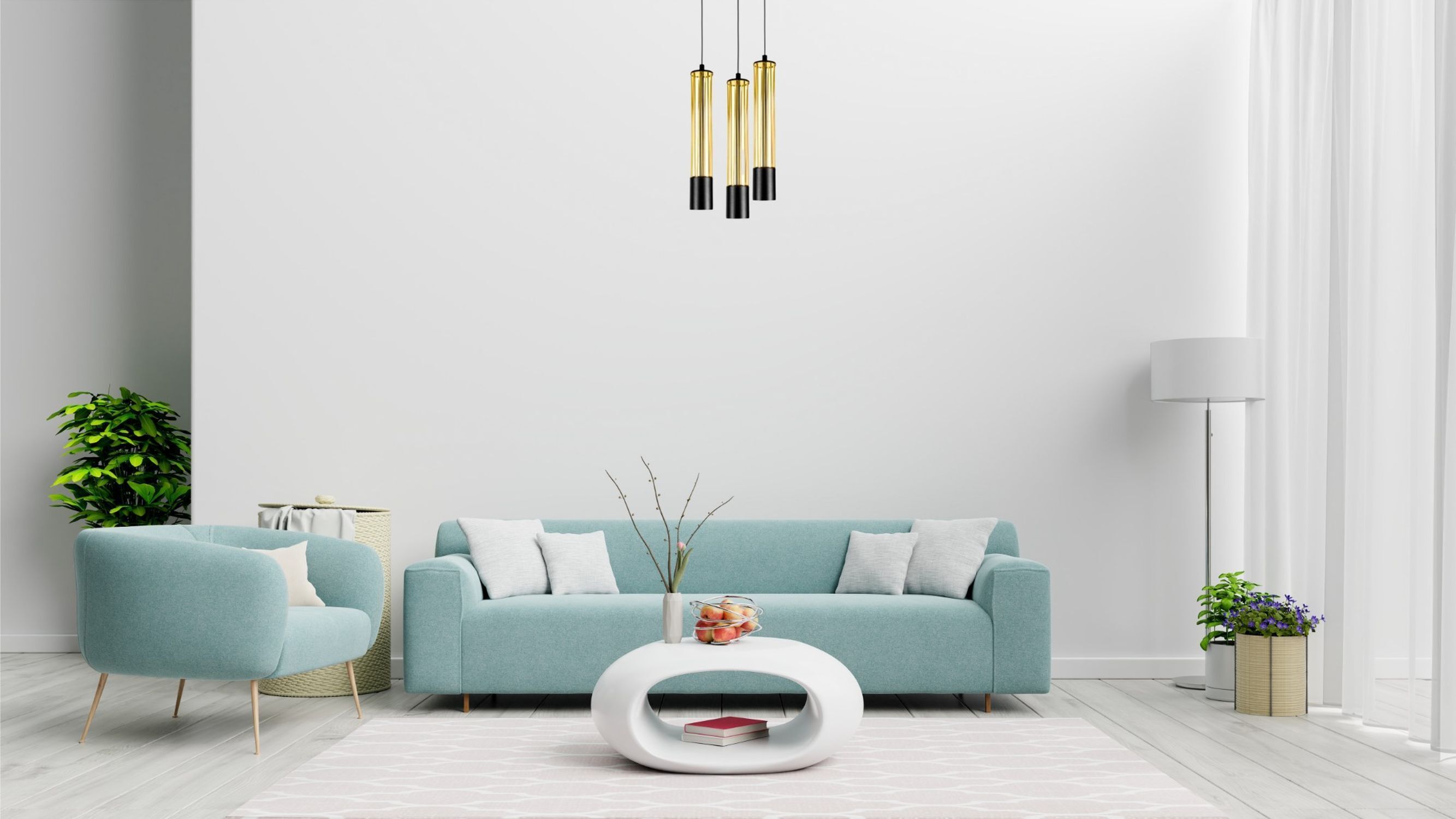 Hängeleuchte Metall GU10 Ø35 cm Schwarz Gold 3-flammig Wohnzimmer, Dekoration Ihres Zuhauses, Lampe, Innenarchitektur, Couch