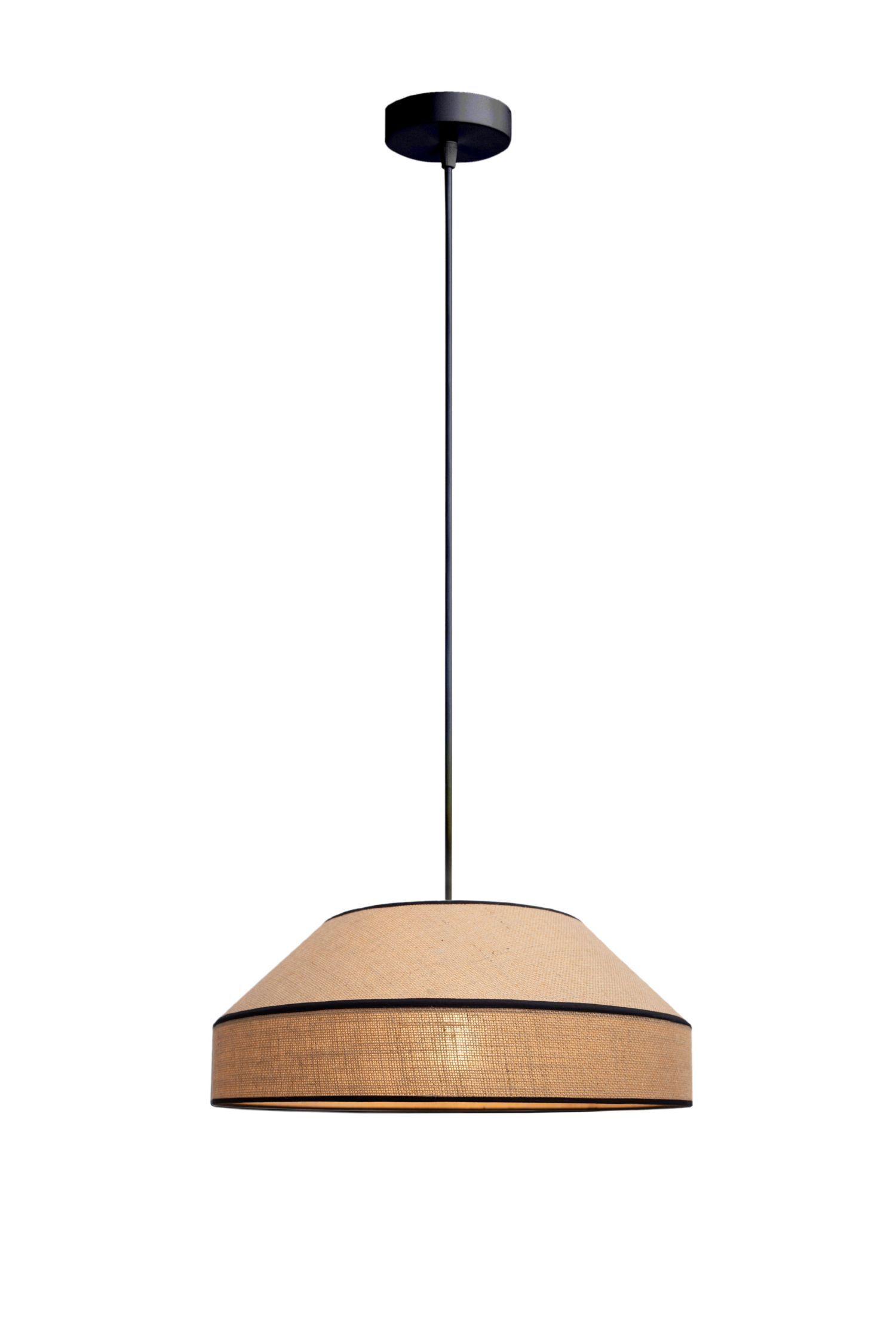 Blendarme Pendelleuchte Jute Natur E27 Ø45 cm wohnlich