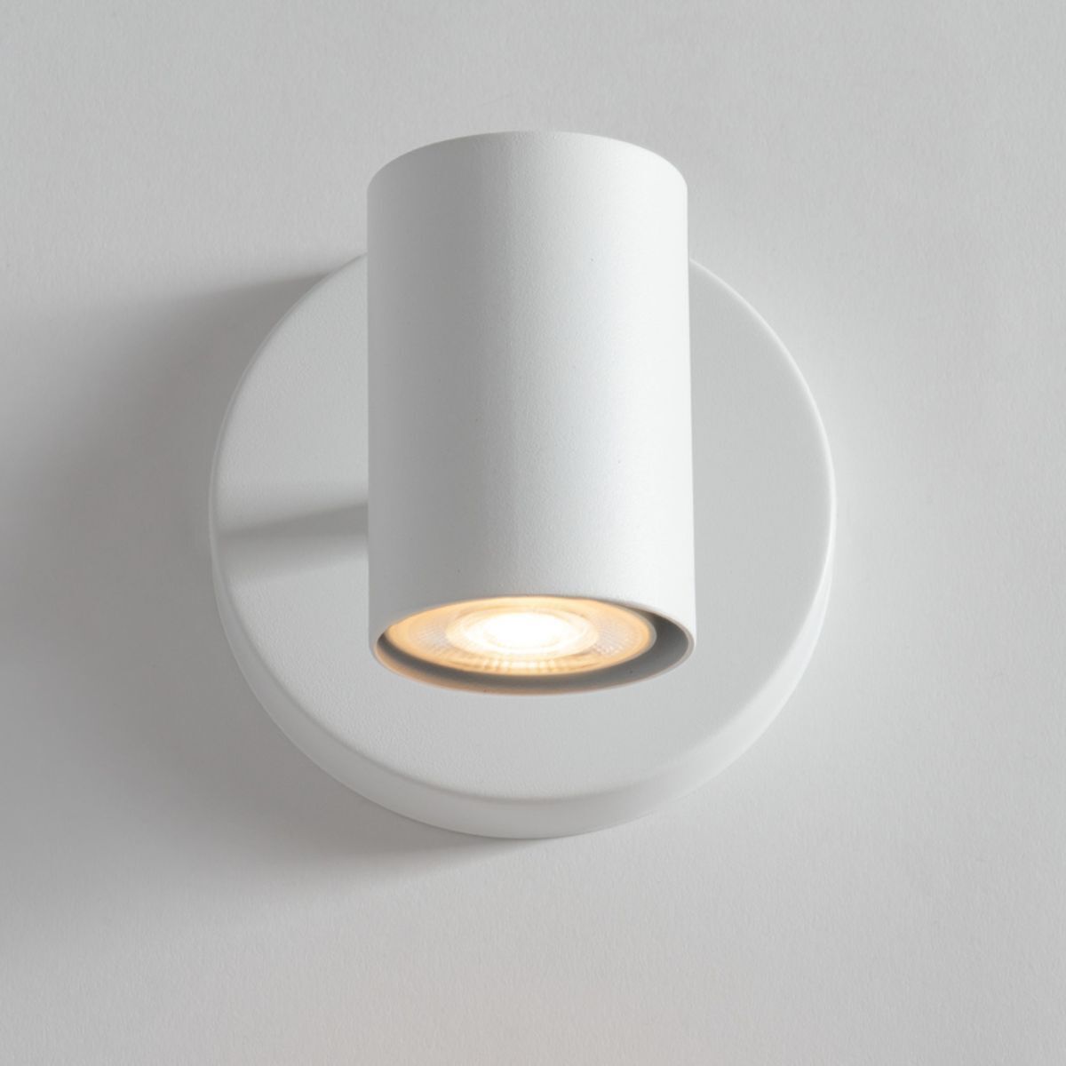 Wandlampe Weiß Metall Zylinder B:10 cm GU10 schmal