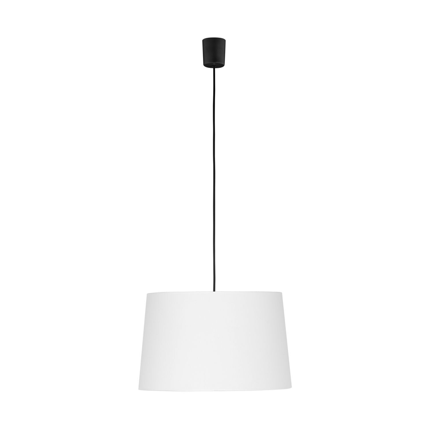 Pendelleuchte Stoff Ø 45 cm Weiß höhenverstellbar Modern Lampe, Lampenschirm, Kronleuchter