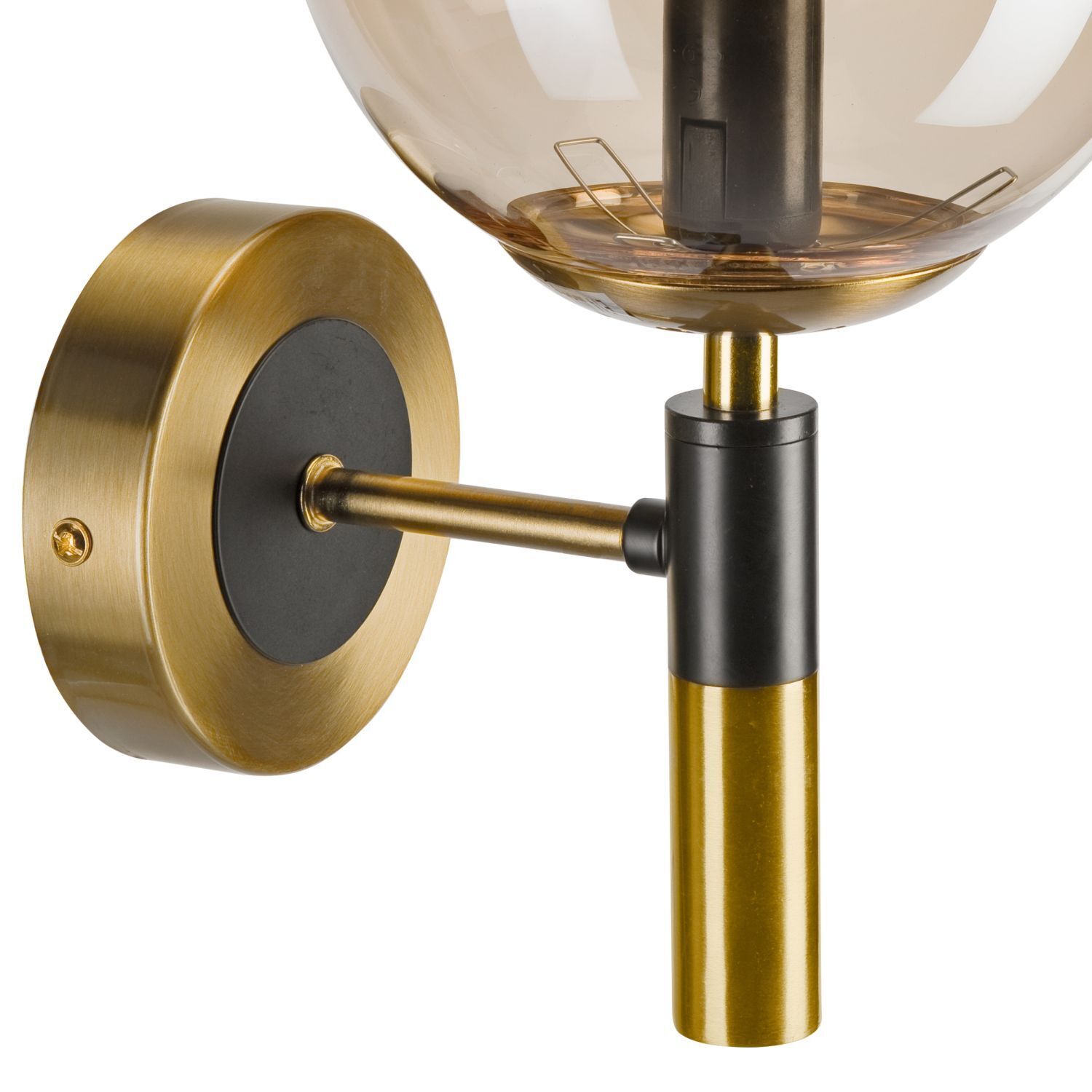 Kugel Wandlampe G9 Metall Glas blendarm T:19 cm in Gold Bronze, Beleuchtung, Leuchte, Lampe
