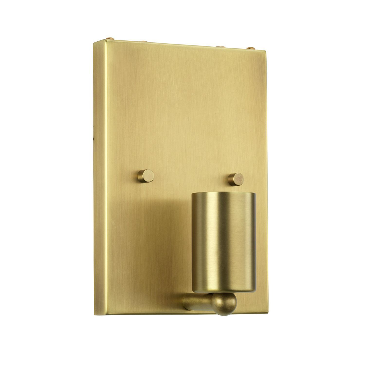 Eckige Wandleuchte Stoff Creme Messing E27 NADATILA