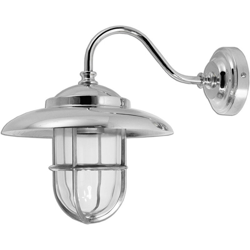 Maritime Lampe außen Chrom IP43 rostfrei FIRENZE