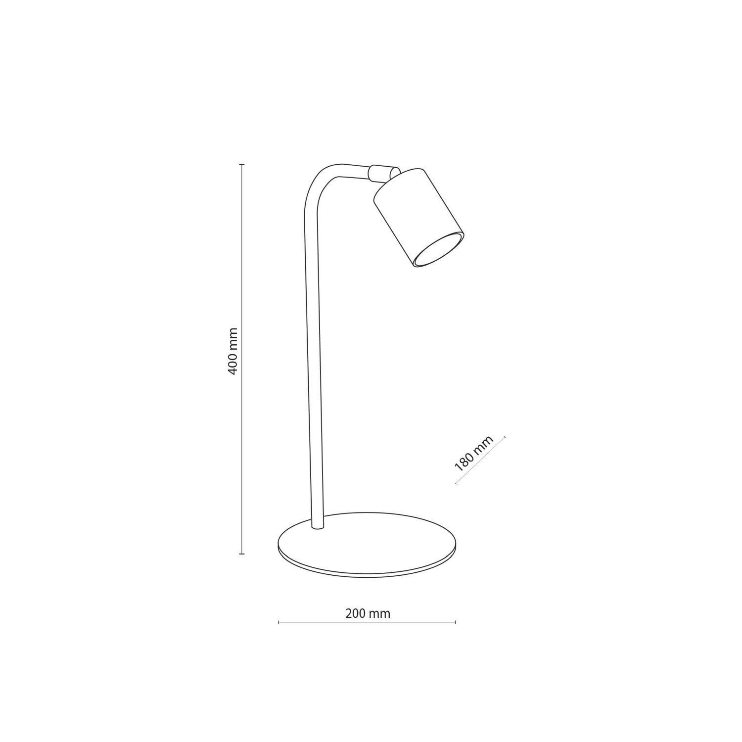 Schreibtischlampe Weiß verstellbar Modern Metall 40 cm