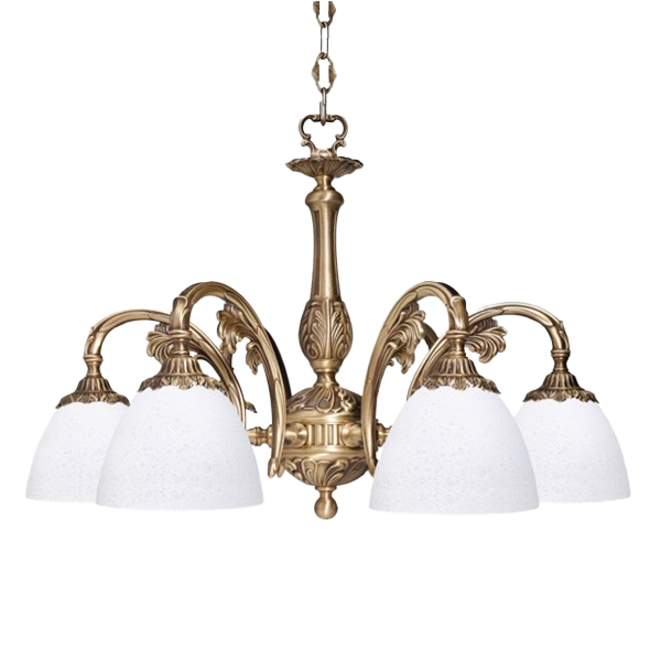 Kronleuchter, Deckenleuchte, Bronze, Vier Schirme, Gebäudeschmuck