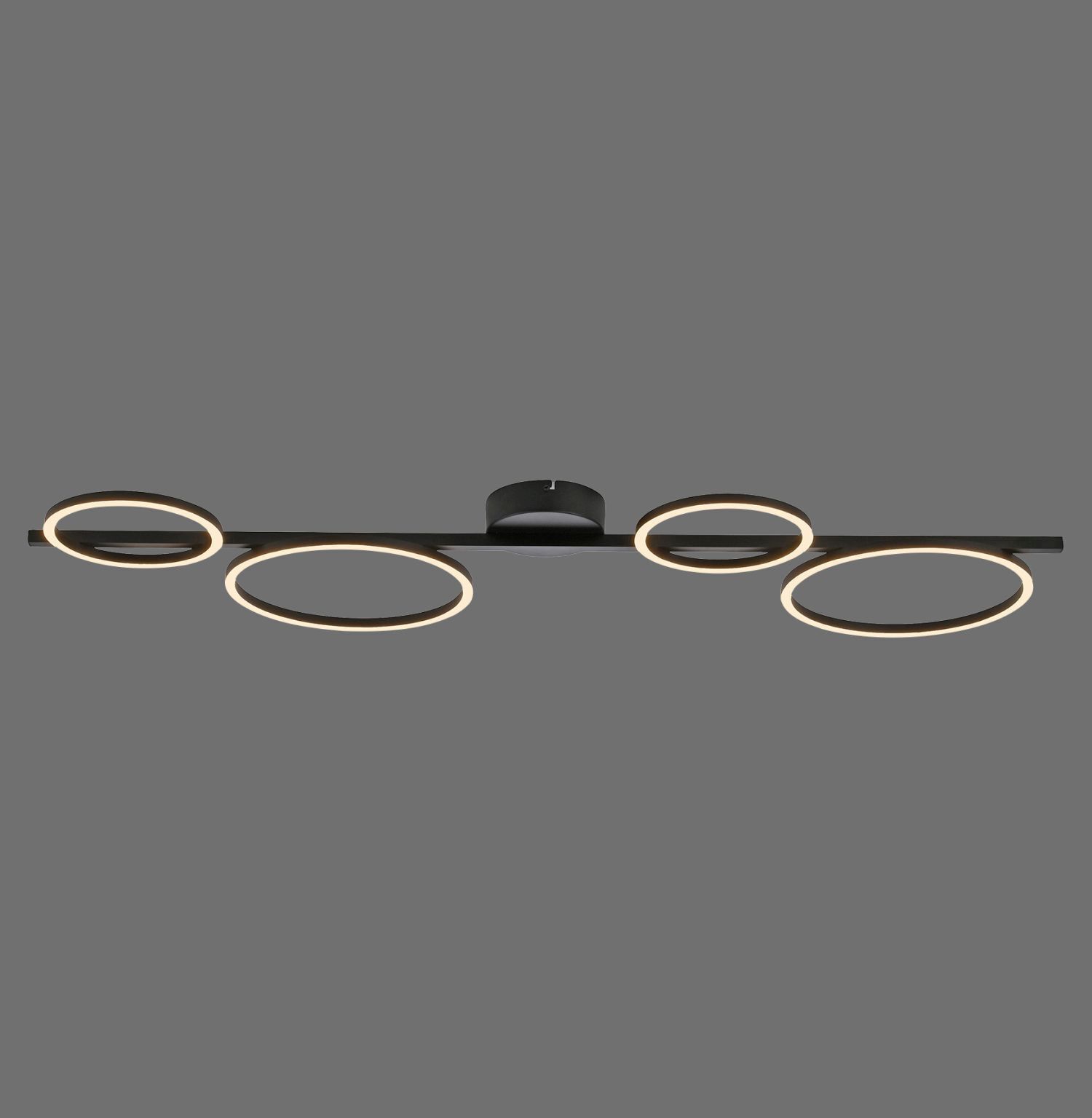 Schwarze LED Deckenlampe Metall 120 cm länglich 4850 lm