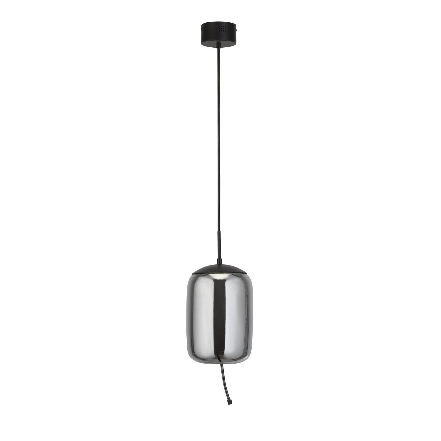 LED Pendelleuchte Grau Ø 18 cm 2700 K Glas Metall