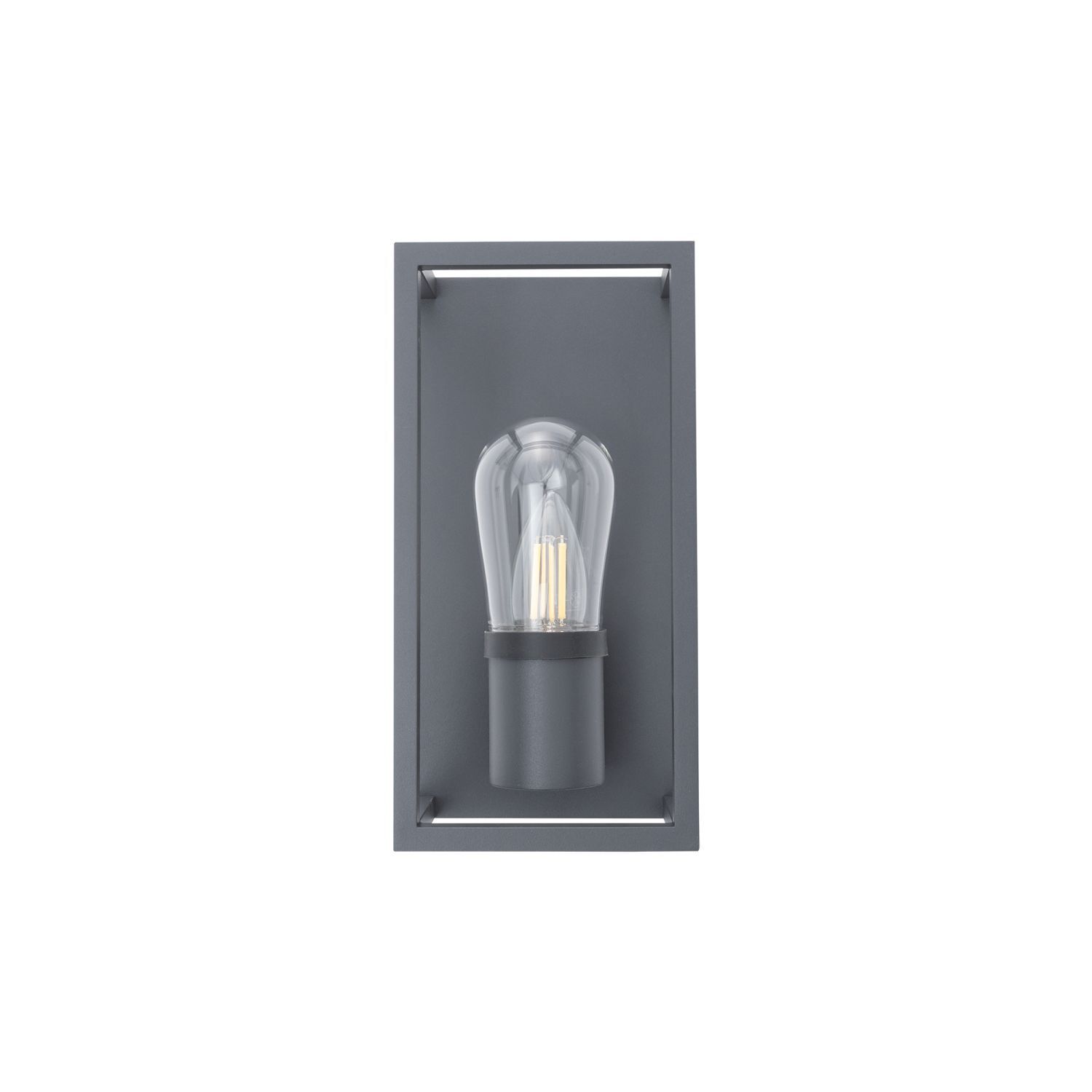 Außenwandleuchte Grau IP54 E14 Glas Aluminium Modern