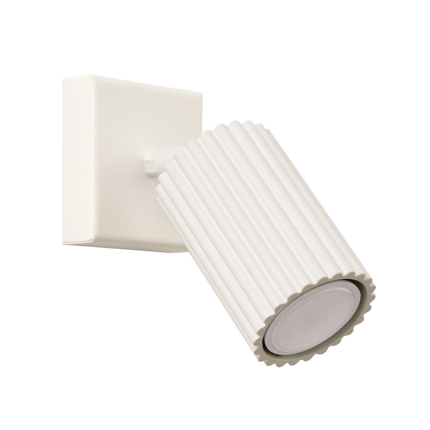 Wandspot GU10 B: 8 cm klein in Creme aus Aluminium