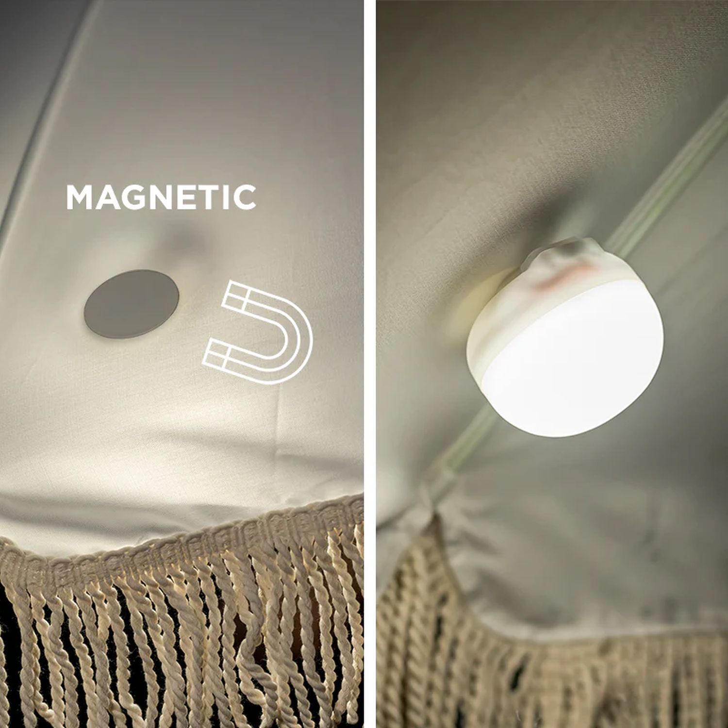 LED Campingleuchte 3er Set Akku Haken Magnet dimmbar IP54