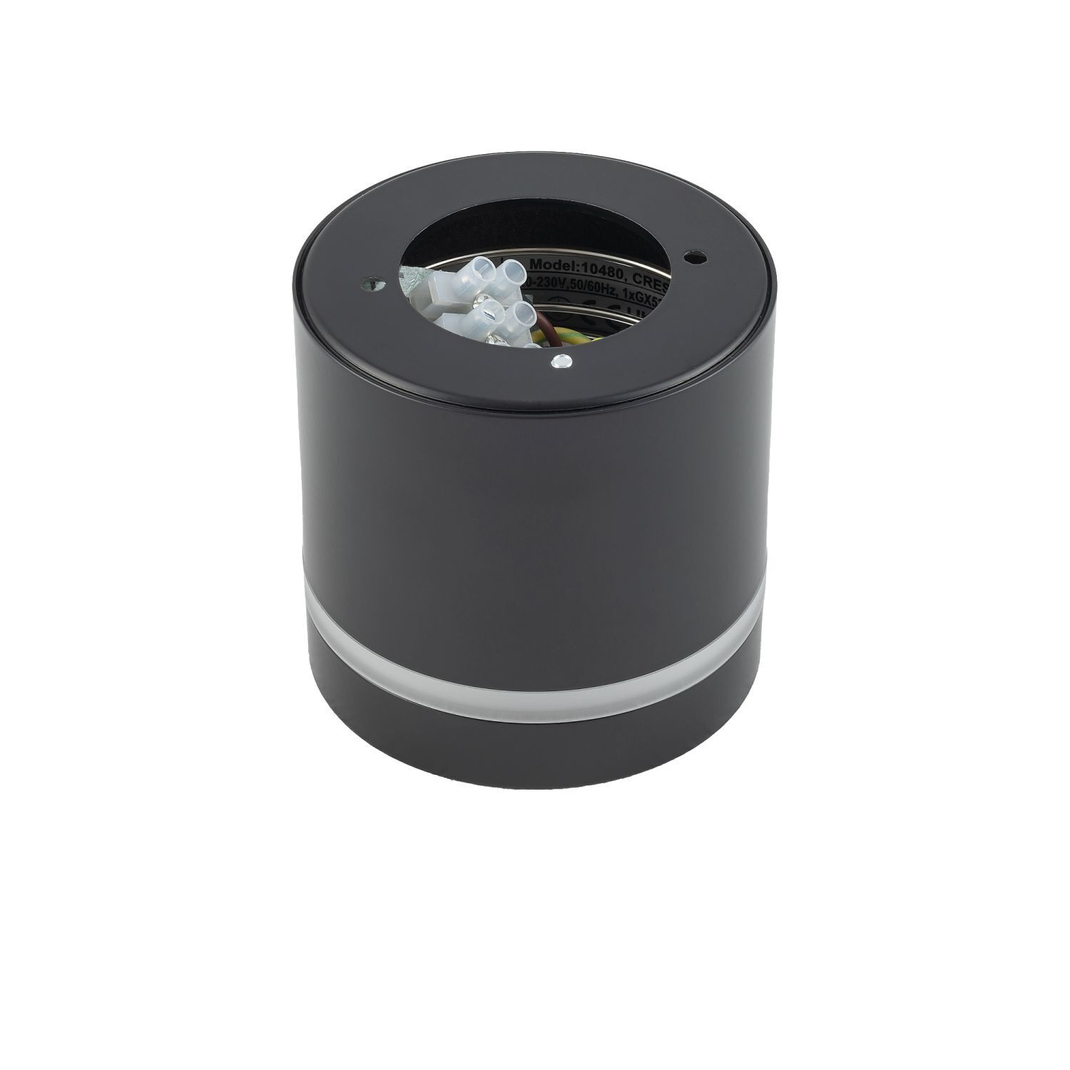 Spot Decke Schwarz GX53 Ø 8,5 cm rund H: 8,3 cm klein Metall