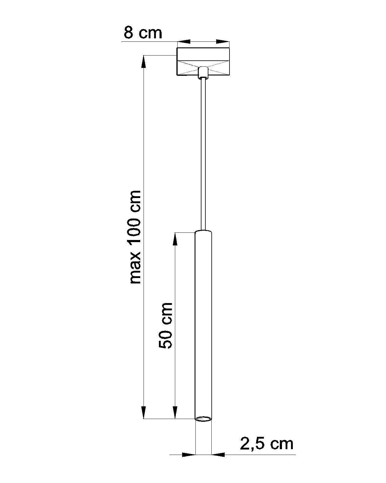 Minimalistische Pendelleuchte Weiß Ø2,5cm Küche