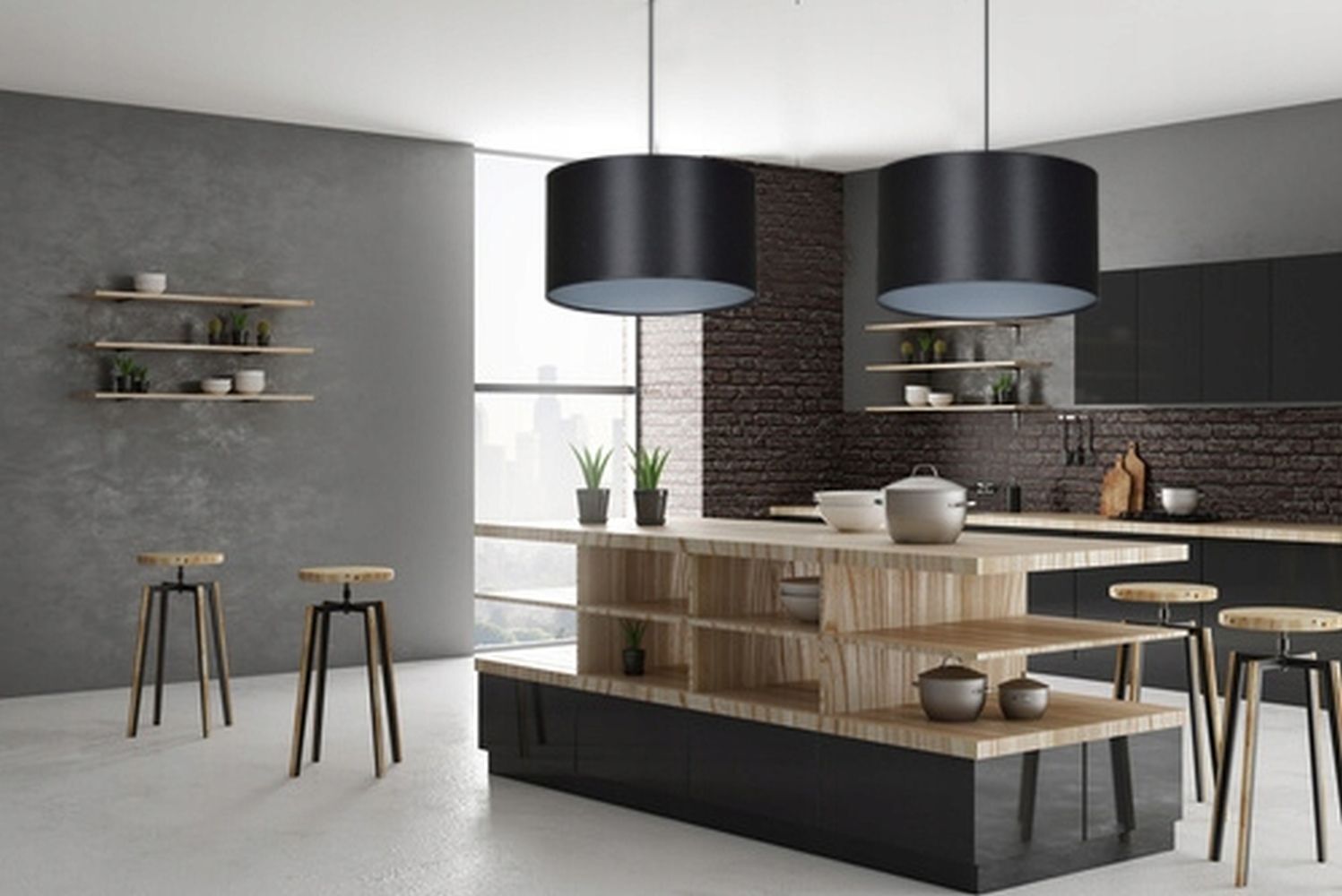 Hängeleuchte verstellbar Schwarz Silber Stoff Modern