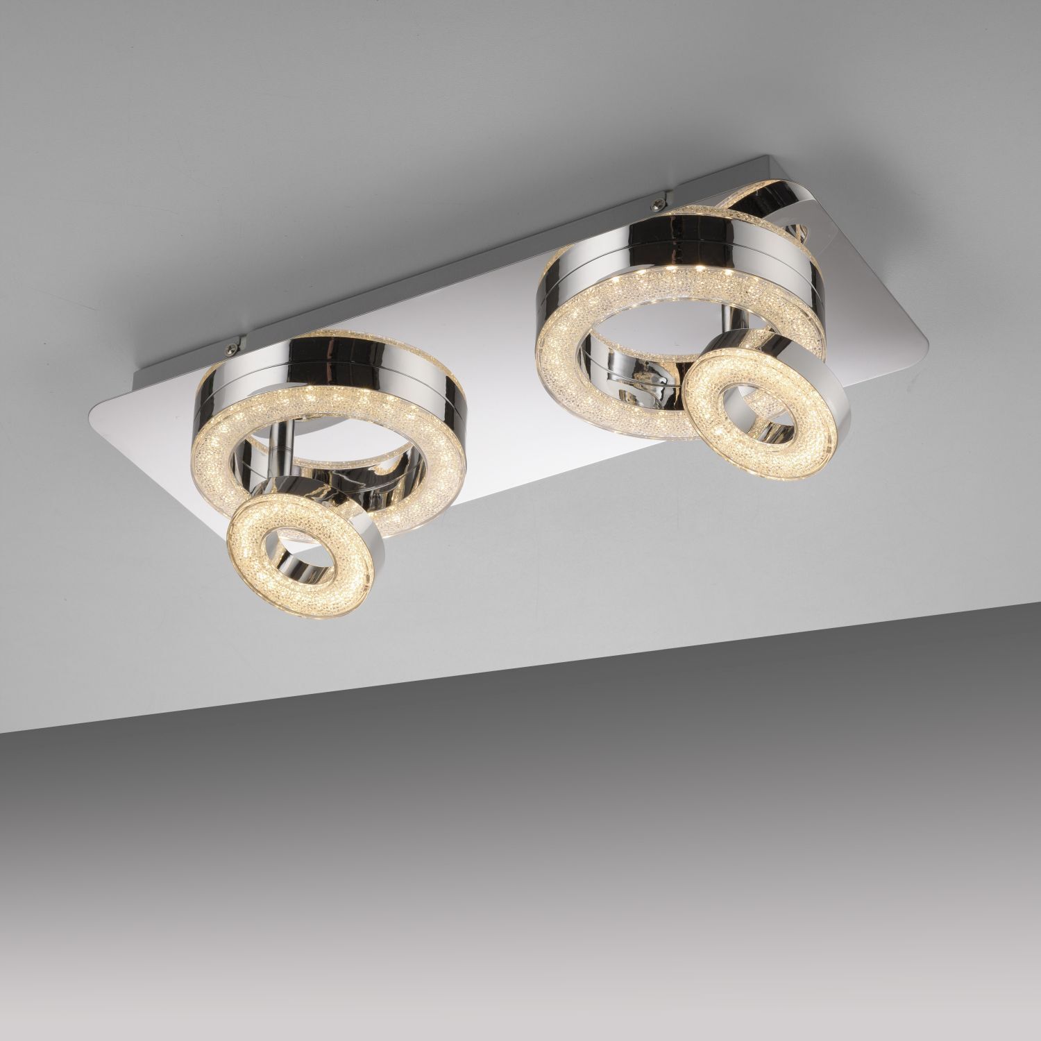 LED Deckenspot Metall flexibel 3000 K 1200 lm Chrom Deckenleuchte, Leuchte, Klebeband