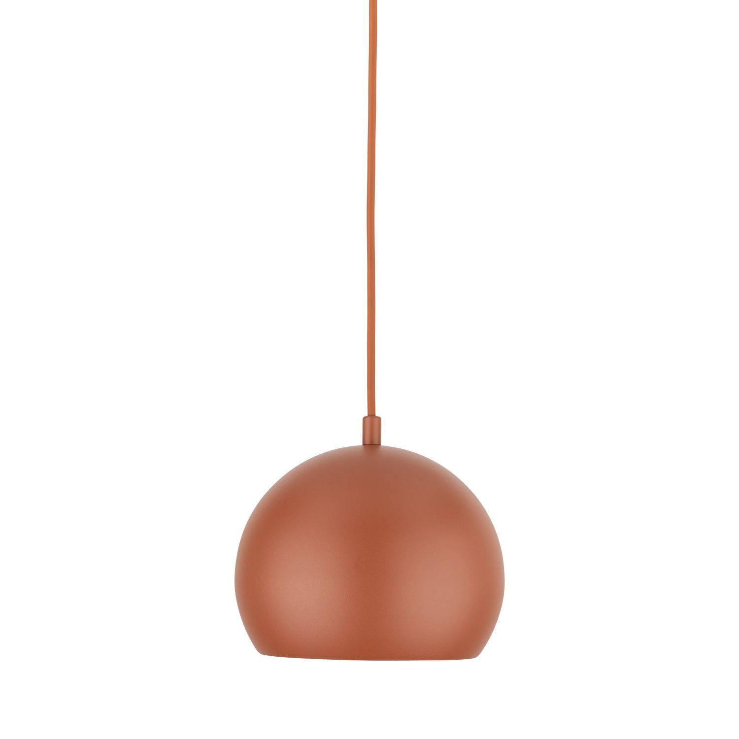 Pendelleuchte Metall Rot Ø 17 cm rund E27 Kugel Schirm