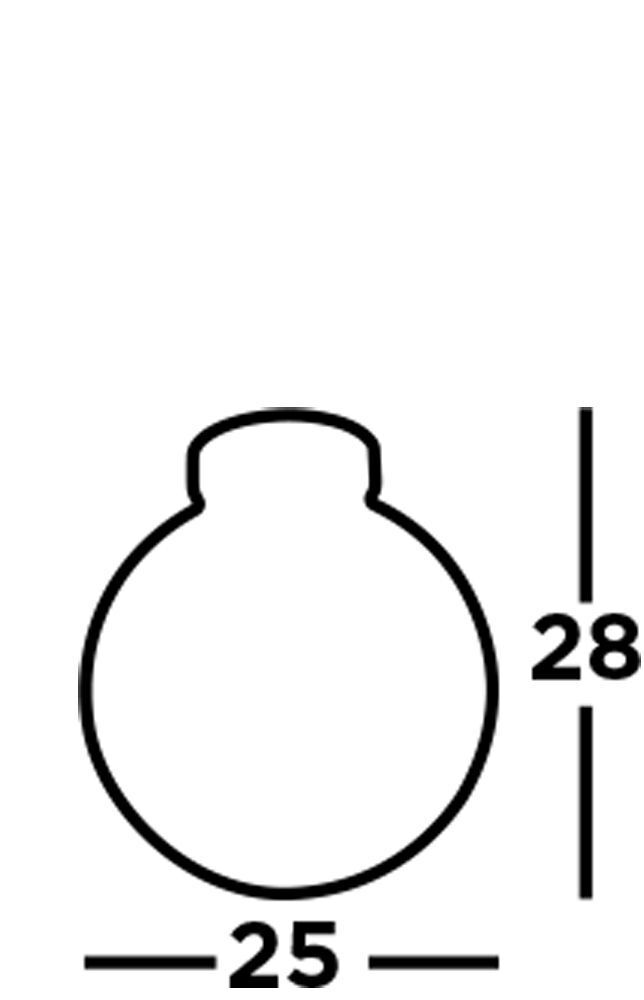 Deckenleuchte Kugelschirm Ø 25 cm Rauchglas Metall