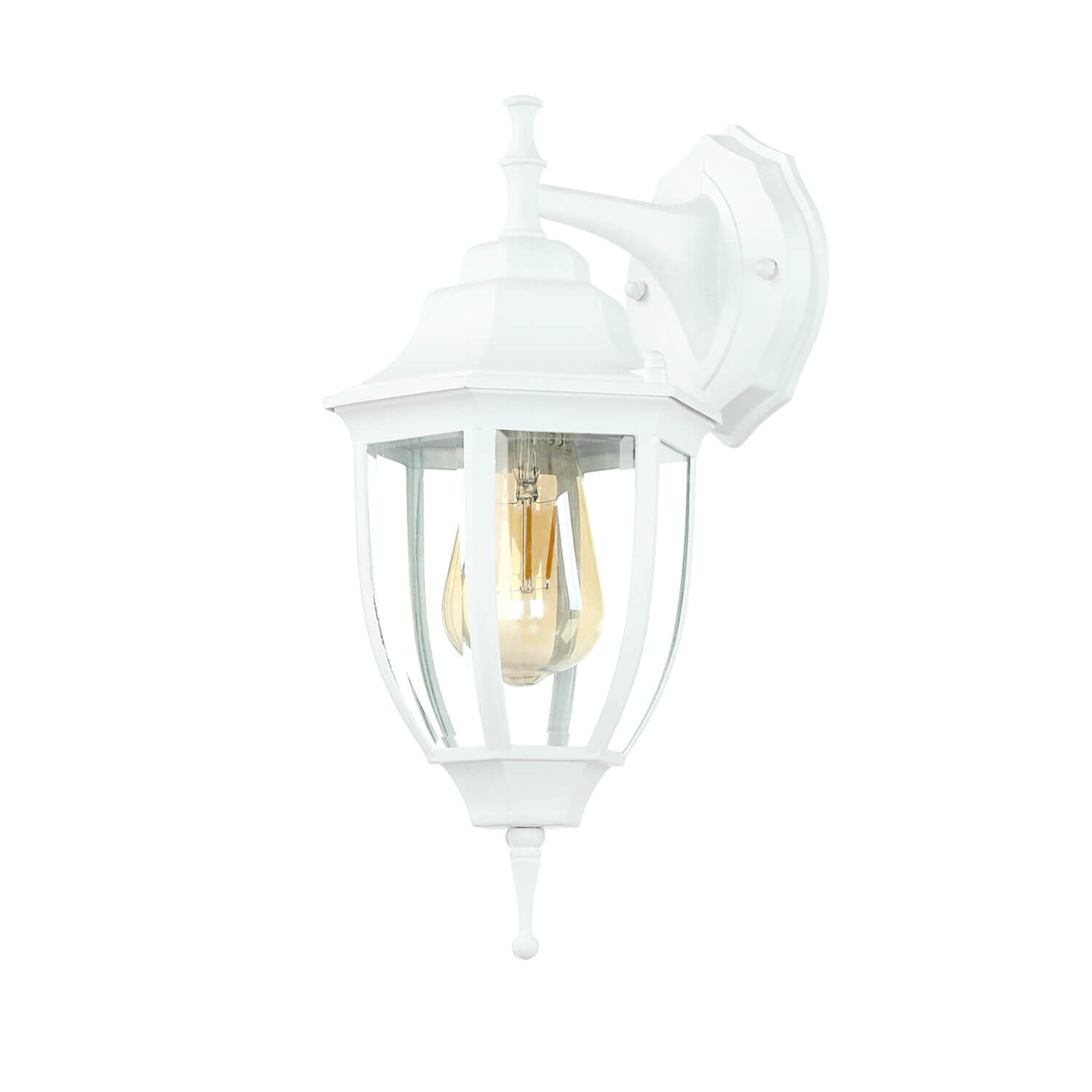 Rustikale Außenleuchte Aluminium Glas Laterne LYON Lampe, Leuchte