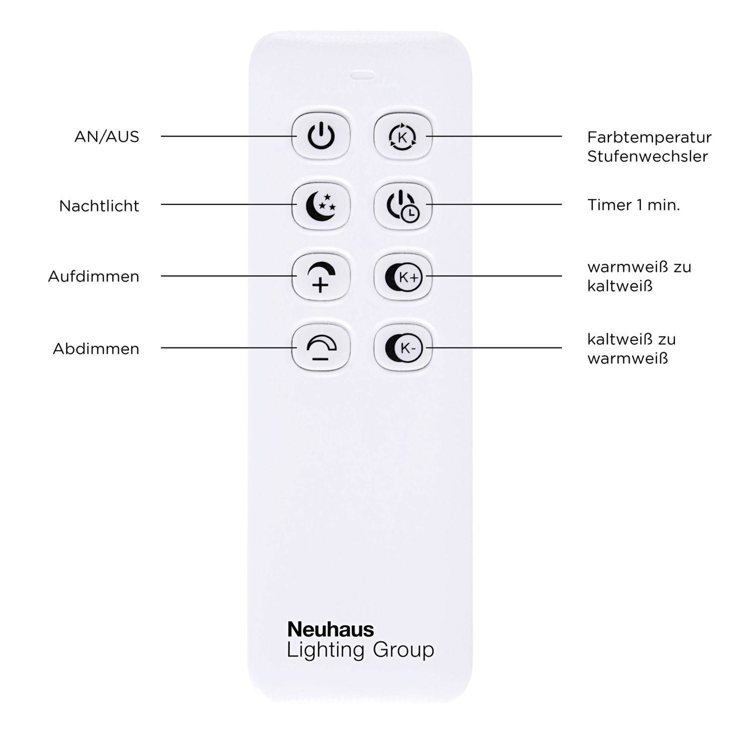 LED Deckenlampe Natur L:50,4 cm 2700-5000 K dimmbar