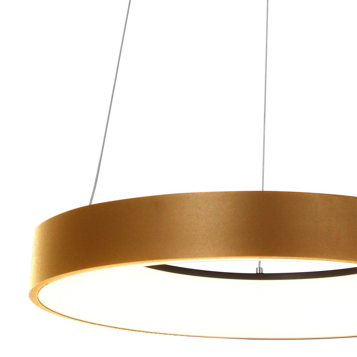 Blendarme LED Pendelleuchte in Gold Weiß Ø48 cm rund