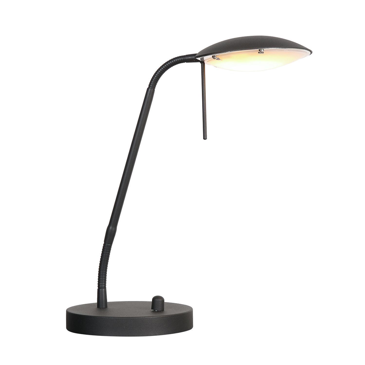 LED Schreibtischleuchte dimmbar Schwarz 46 cm 2700 K Lampe, Tischlampe, Lampenschirm