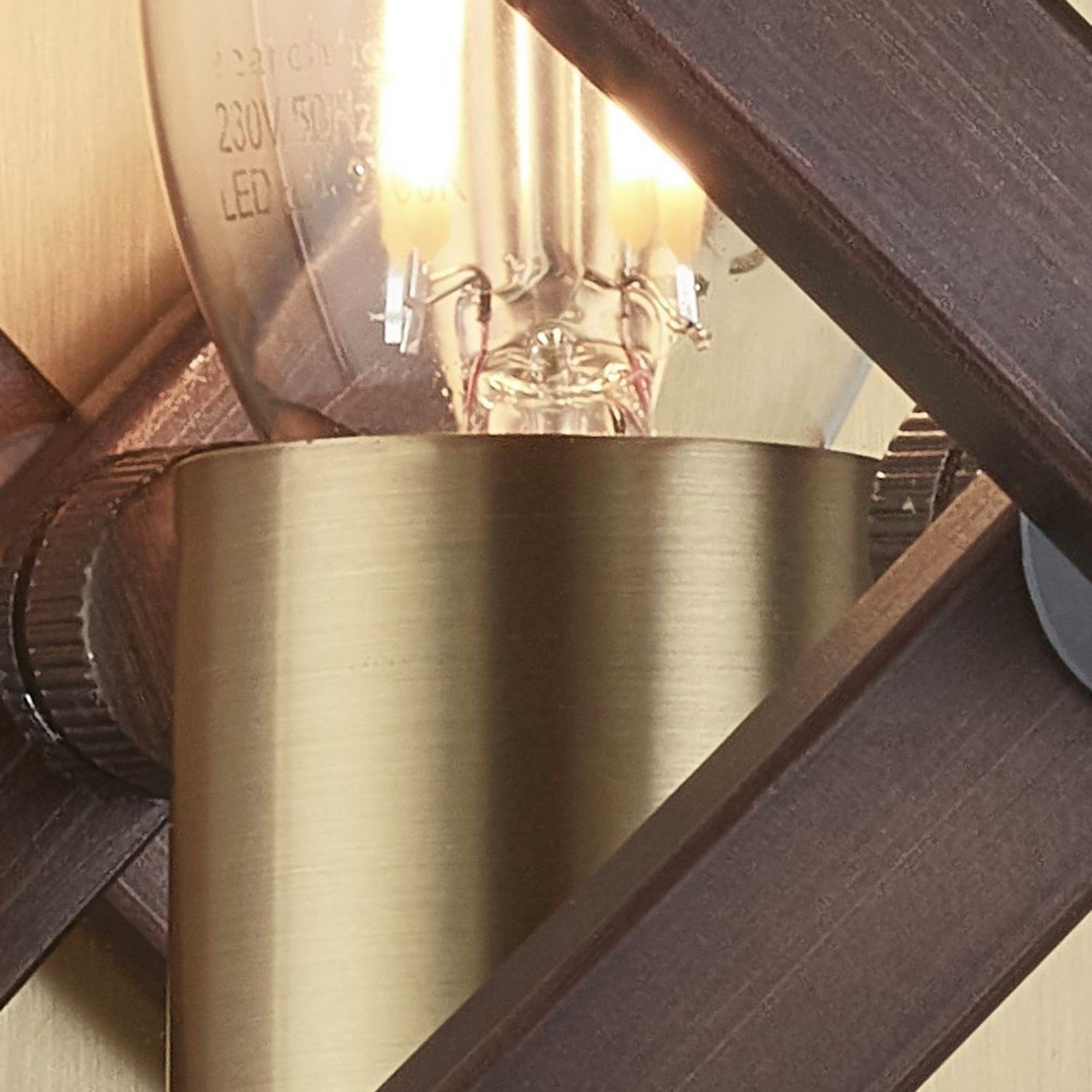 Wandlampe Rustikal B: 23 cm klein Metall in Bronze Braun