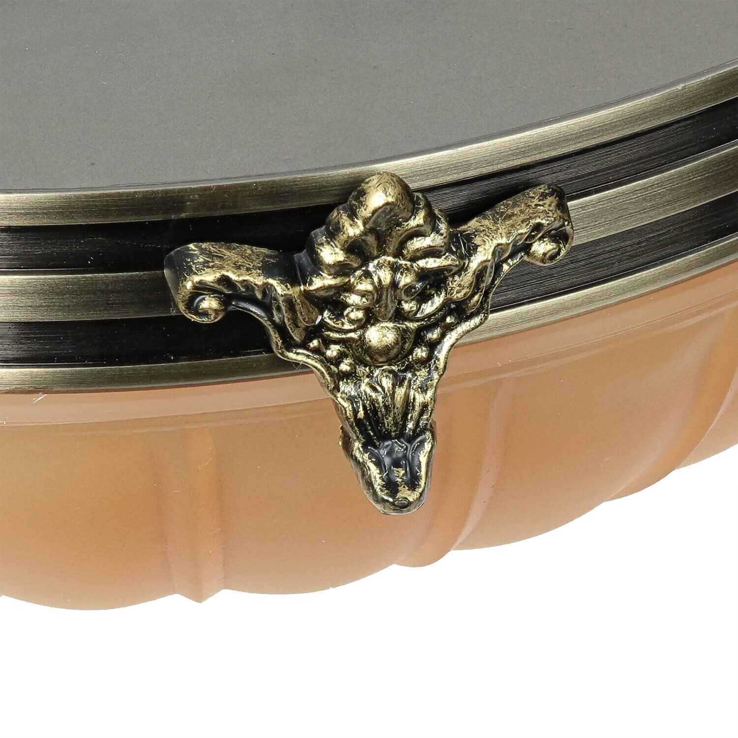 Deckenleuchte Metall Glas 3x E14 Ø 30 cm rund Musikinstrument, Trommel, Schlagzeug