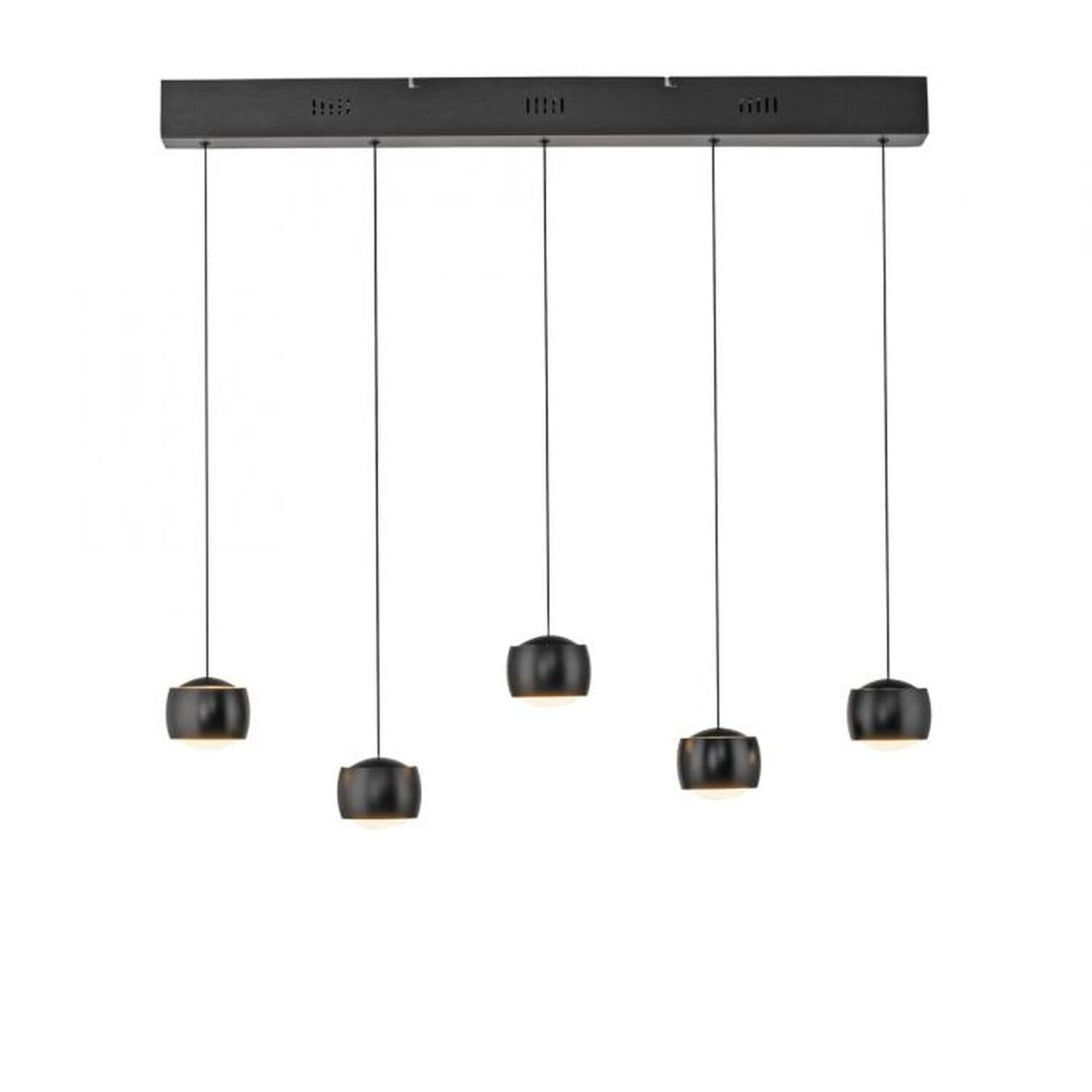 LED Pendelleuchte Schwarz Metall warmweiß 3000 K 110 cm