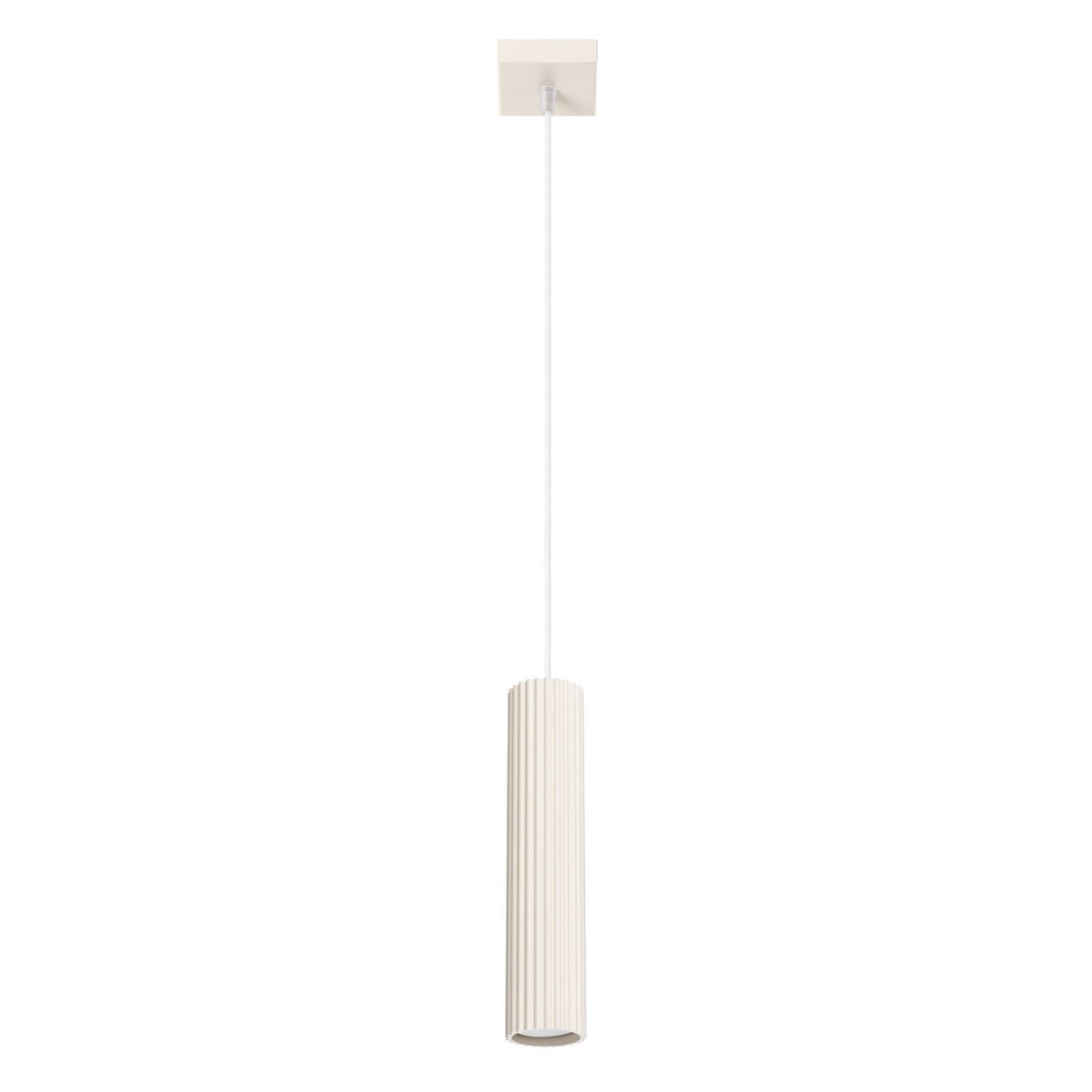 Hängeleuchte schmal Ø 8 cm Aluminium in Creme für GU10 BERTA