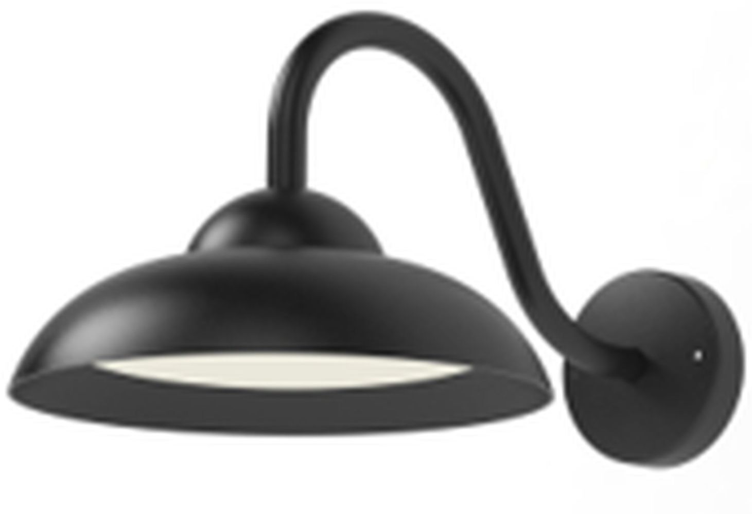 LED Außenlampe Wand Aluminium B: 25 cm IP54 Schwarz