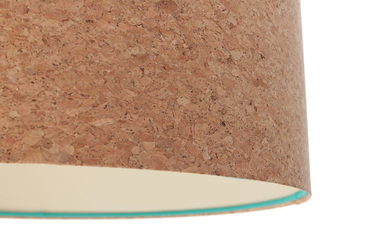 Pendelleuchte E27 Ø 50 cm rund Kork Lampenschirm