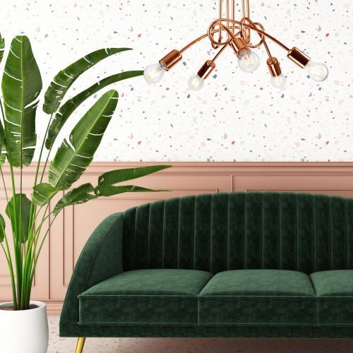 Deckenleuchte MADALYNN in Kupfer Metall Wohnzimmer