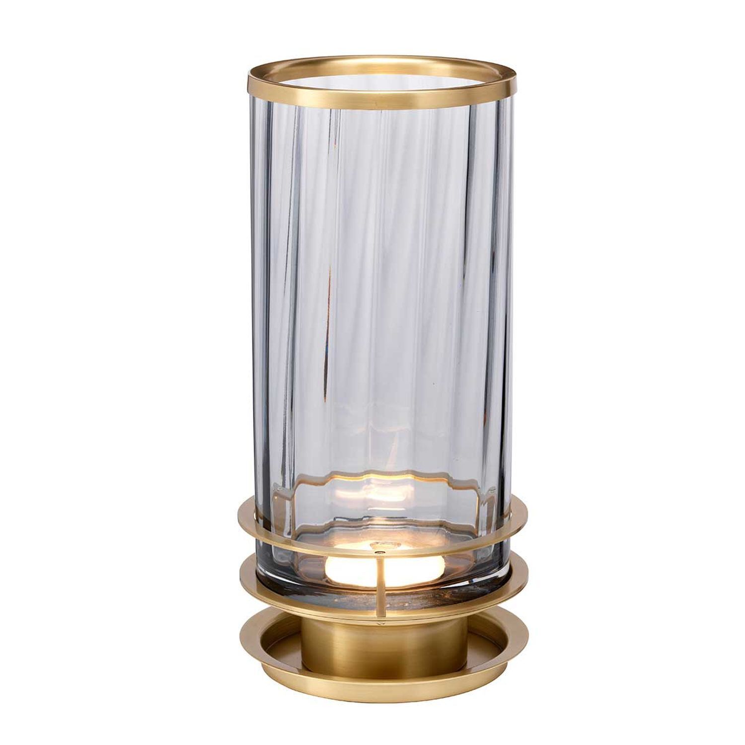 Tischlampe Rauchglas 36,4 cm hoch mit GX53 LED 3000 K